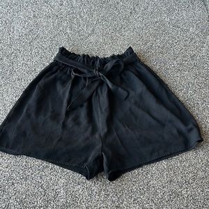 Black high waisted shorts size medium